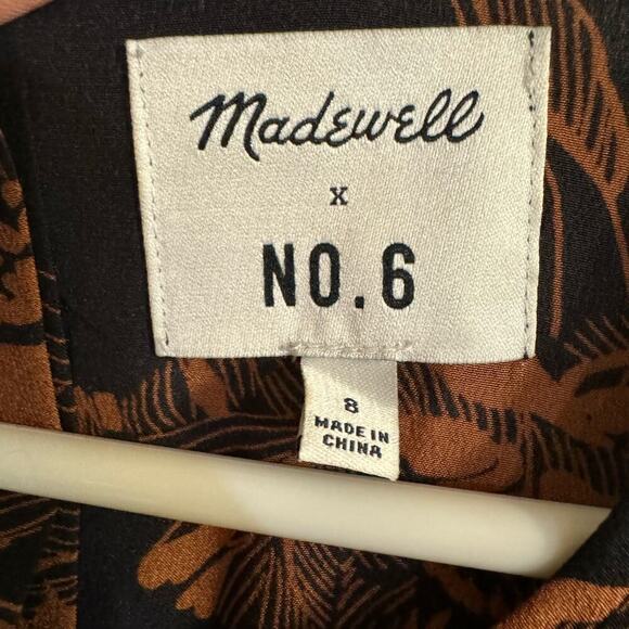 MADEWELL x No. 6 Isabella Jumpsuit Floral Silk Wide Leg Size 8 - Picture 10 of 11